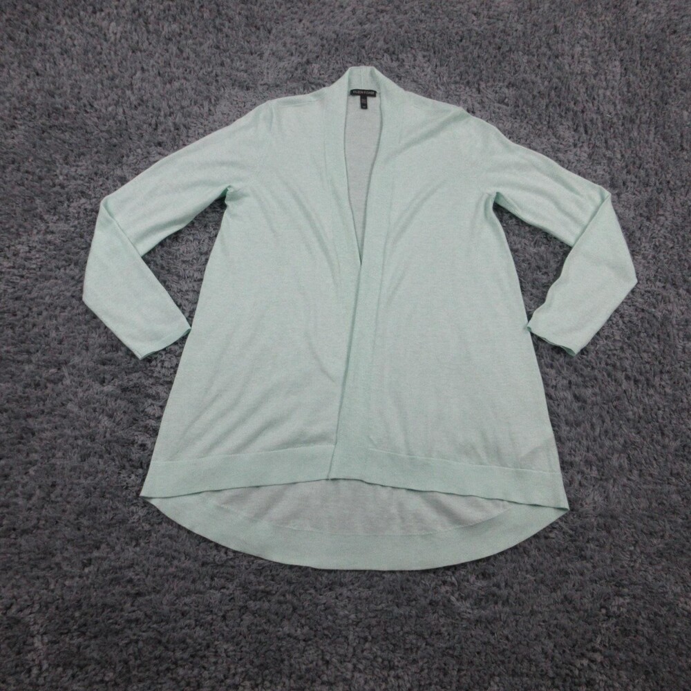 Eileen Fisher Cardigan Sweater Womens Small Open Front Lightweight Knit Top